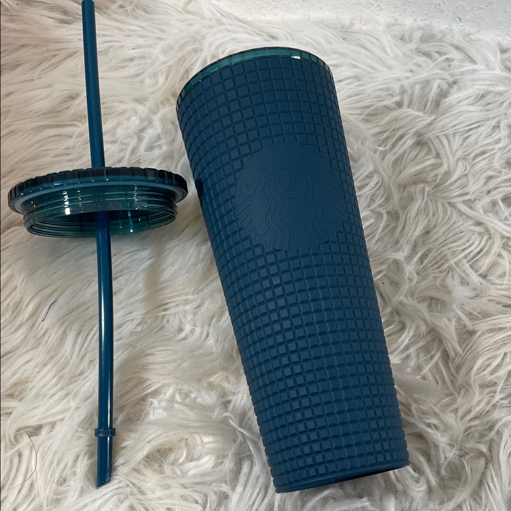 STARBUCKS NWT 2022 Matte Dark Green Studded Tumbler Cold Cup - Venti - 24 fl oz - Picture 8 of 8